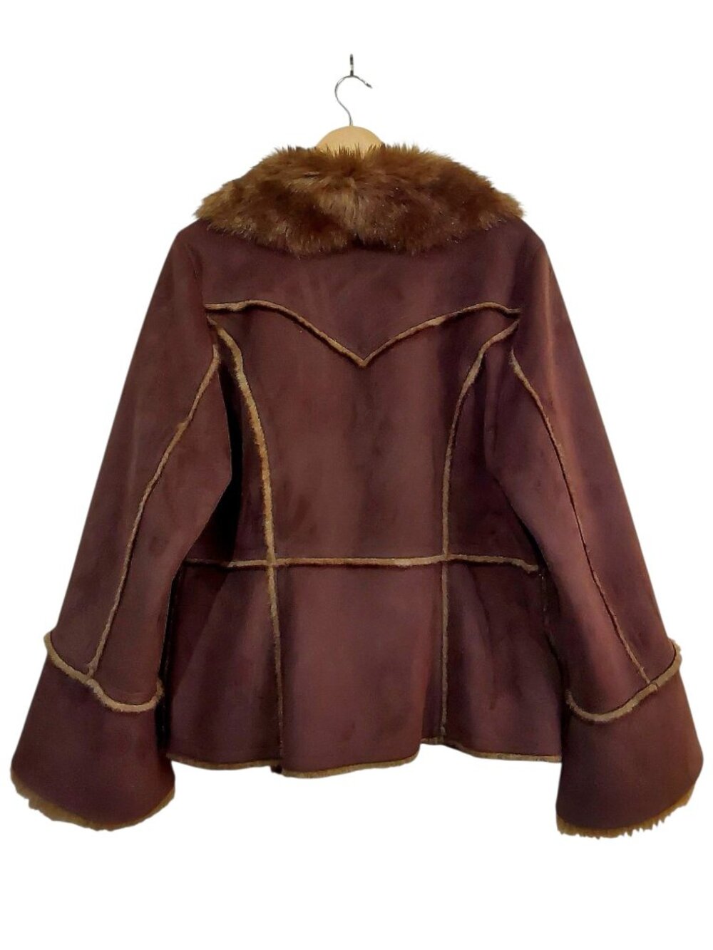 Penny Lane Vintage Y2K Coat Afghan Faux Shearling Boho/Festival/Winter EUC - L - Picture 7 of 9